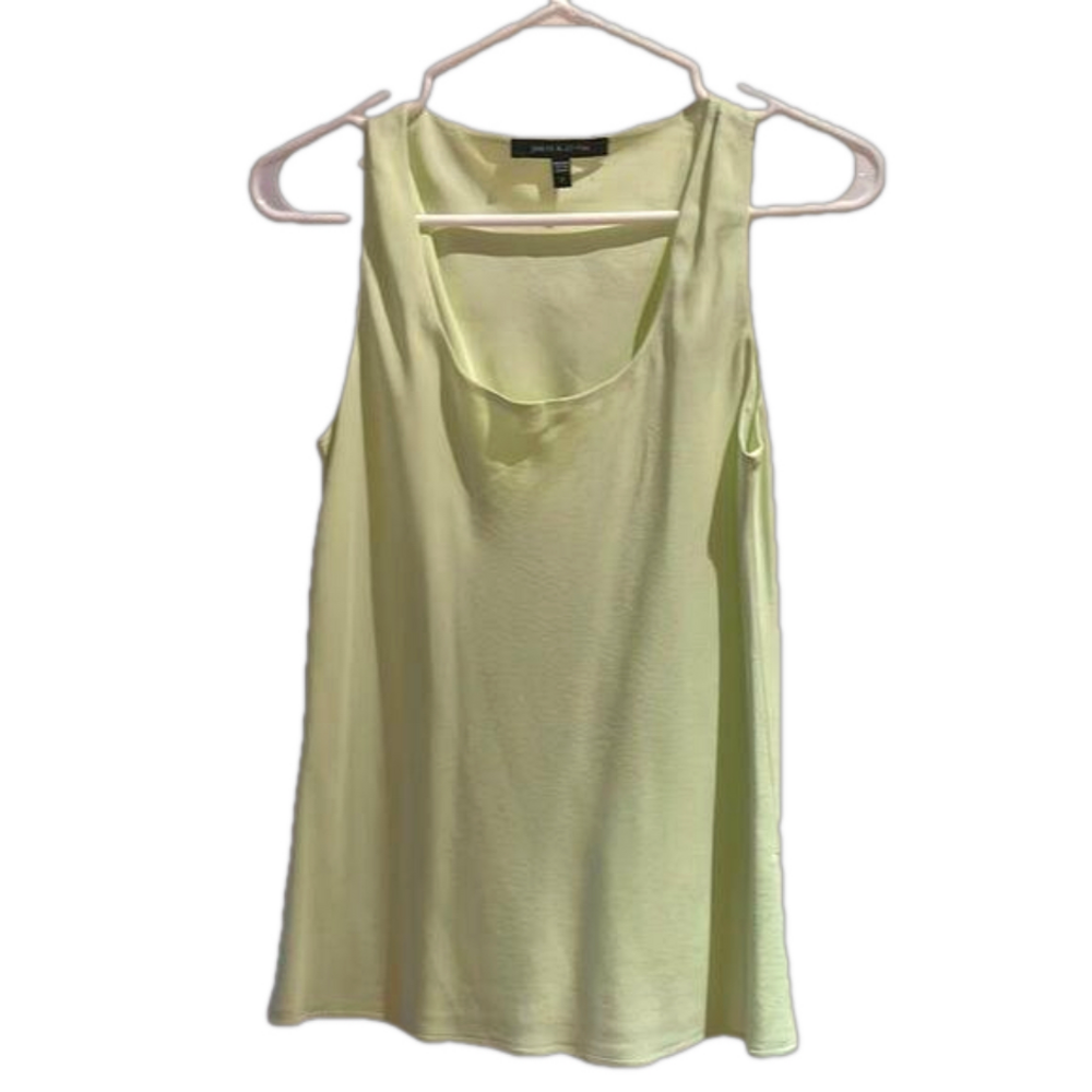 NEW Judith & Charles SIZE 2 scoop neck top in pistachio key lime
